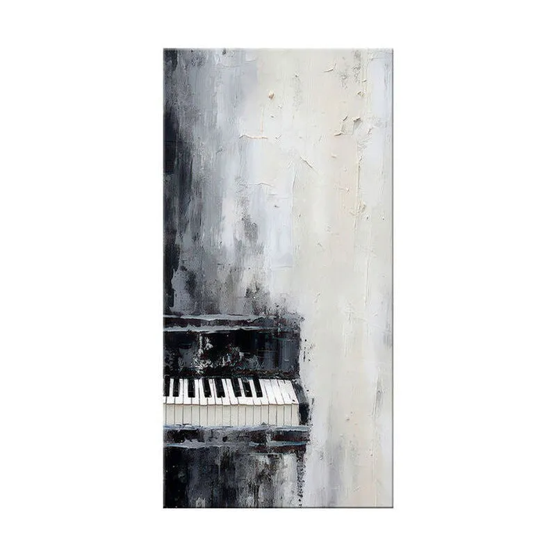 Monochromatic Piano Wall Painting media 4