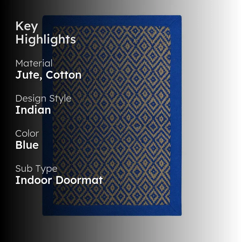 TerraTread Anti-Slip Jute Door Mats - Blue media 2