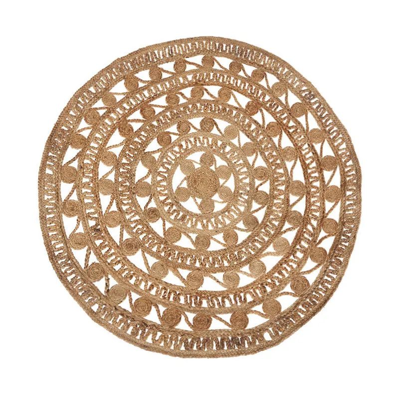 Knot Theory Braided Jute Area Rug - Beige media 1