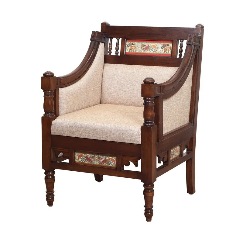 Maharani Teak Wood Accent Chair media 3