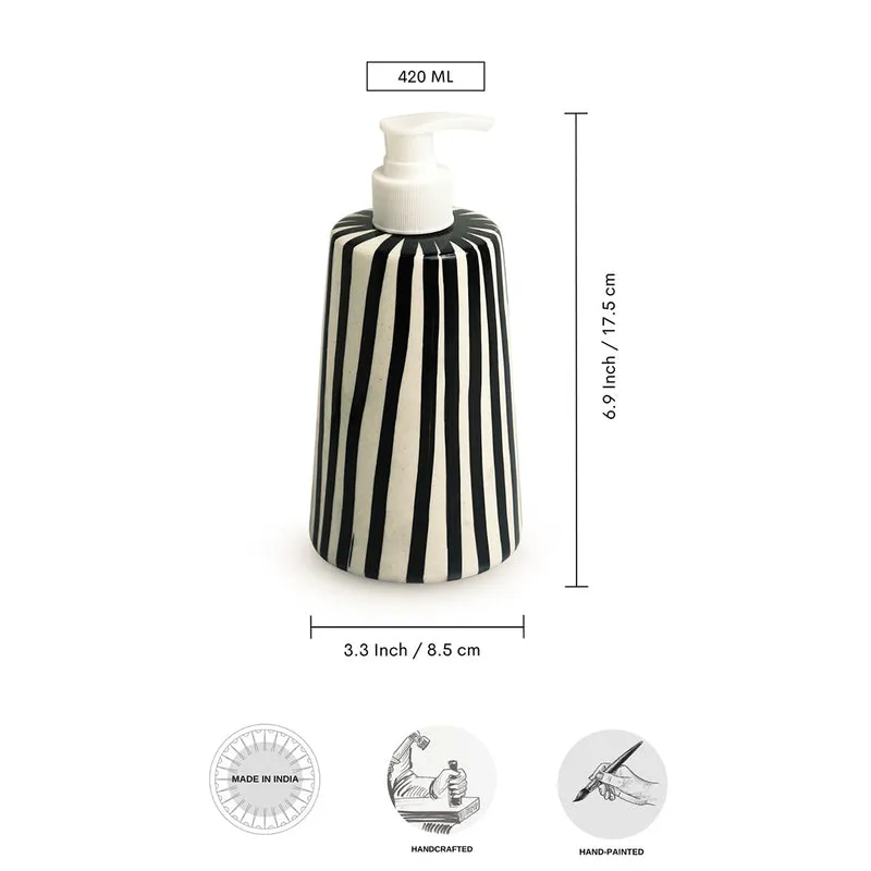 Zebra Stripia Handpainted Bathroom Set - Two Piece Set media 5