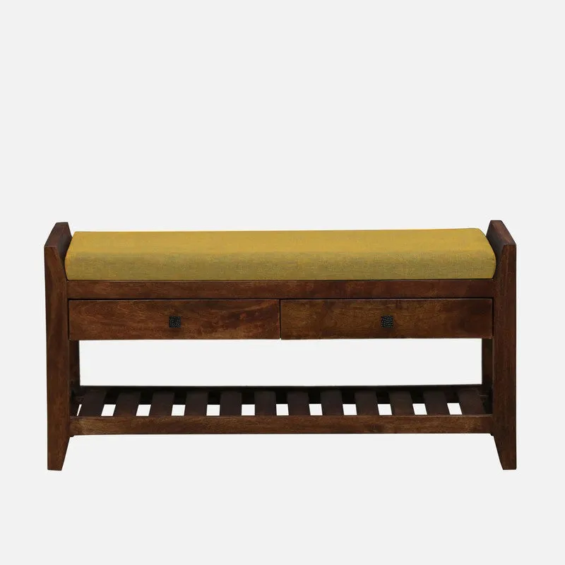 Harbor Nest Mango Wood Shoe Rack - Yellow media 3