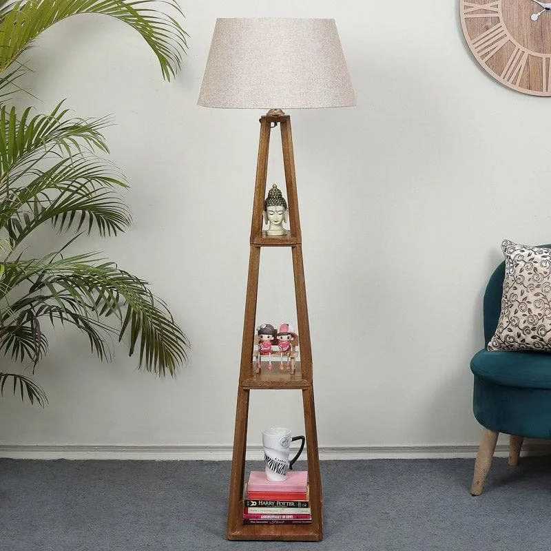 Blace Netima Floor Lamp With Shelf - Almond media 3