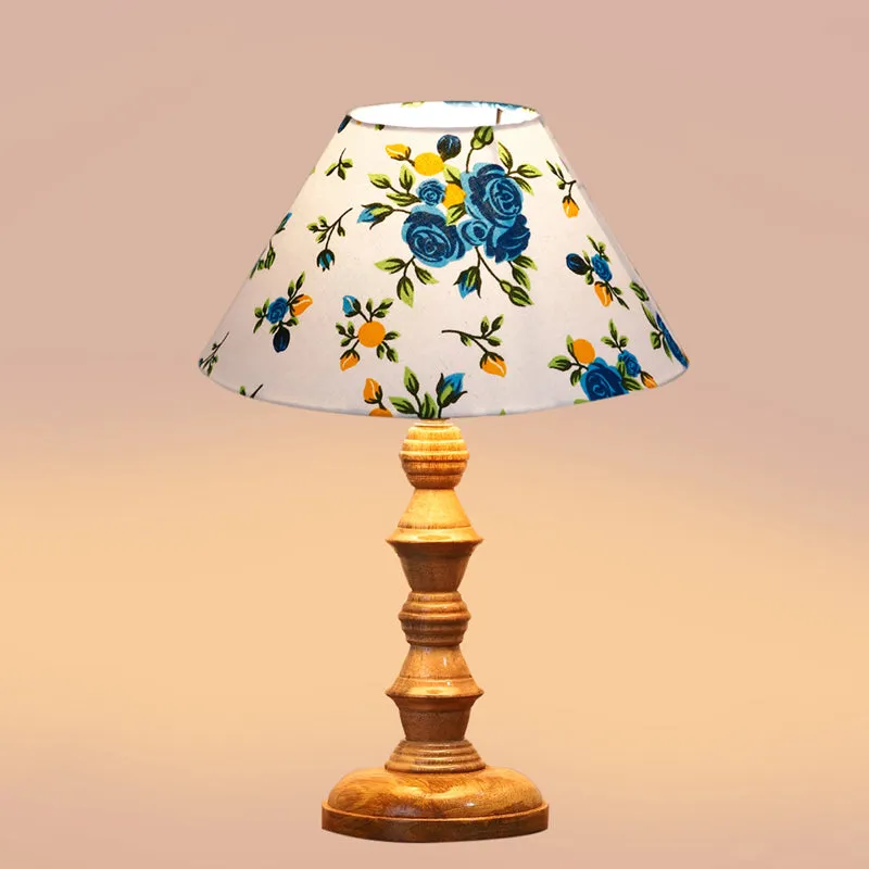 Fleur Cone Timber Wooden Table Lamp media 4