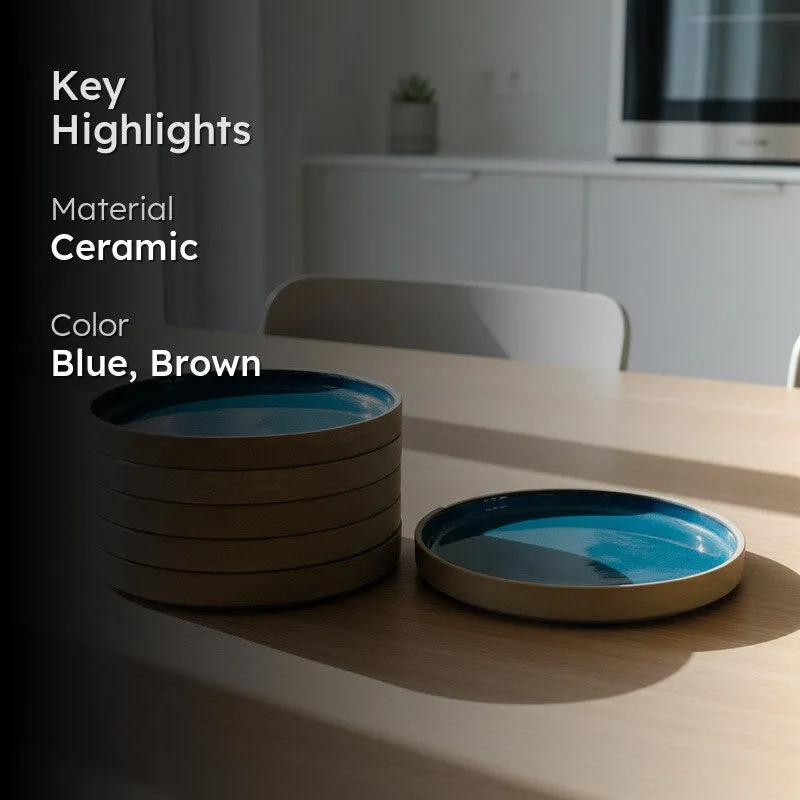Azzure Ceramic Quarter Plate (6 Inch) - Set of Six media 2