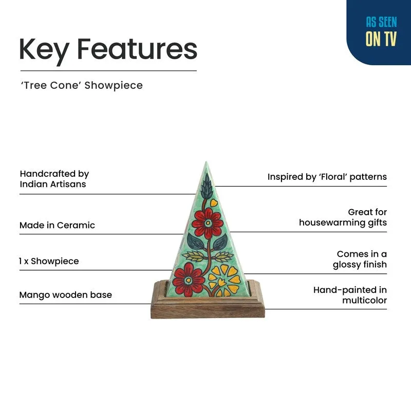 Tree Cone Ceramic Showpiece media 5