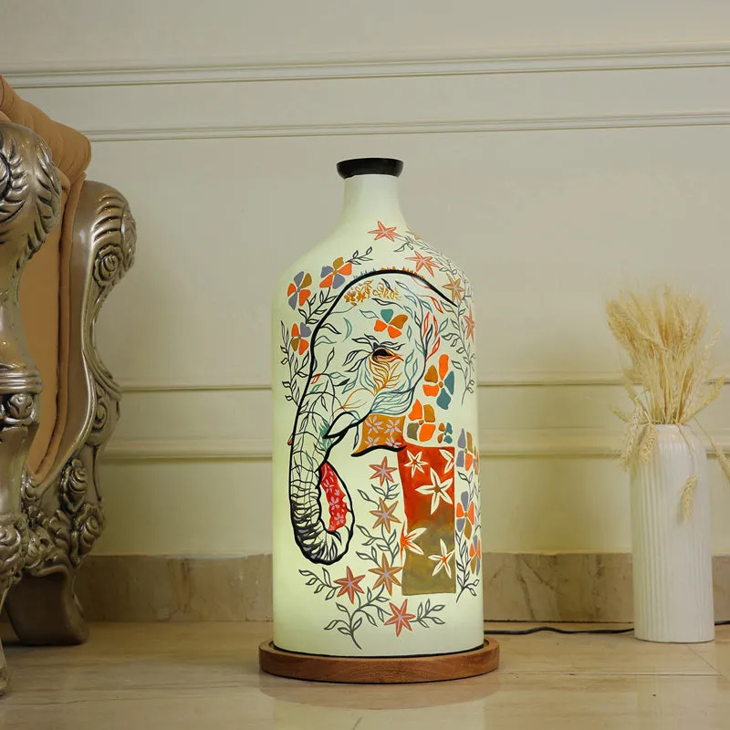 Pachyderm Luxe Hand Painted Glass Floor Lamp media 4