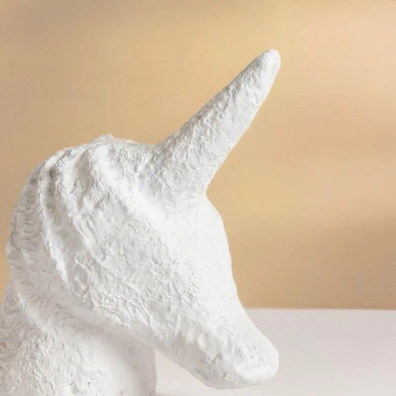 Fig Living Unicorn white Showpiece - White media 5