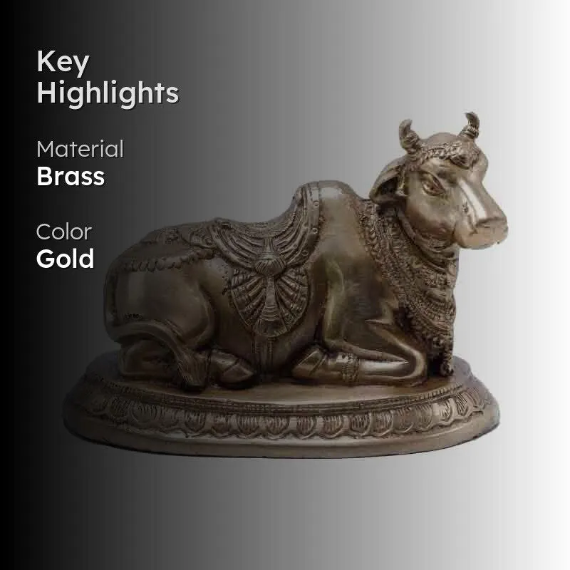 Nandideva Brass Statue media 2