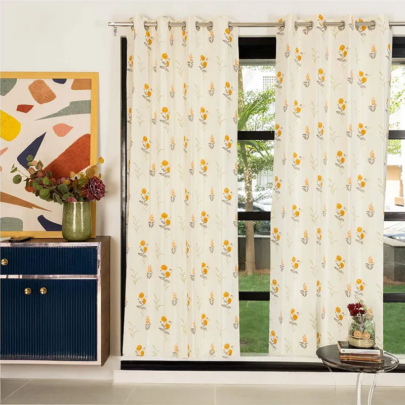 Urban Space Ivyra Curtain (Yellow) - Set Of Two media 2