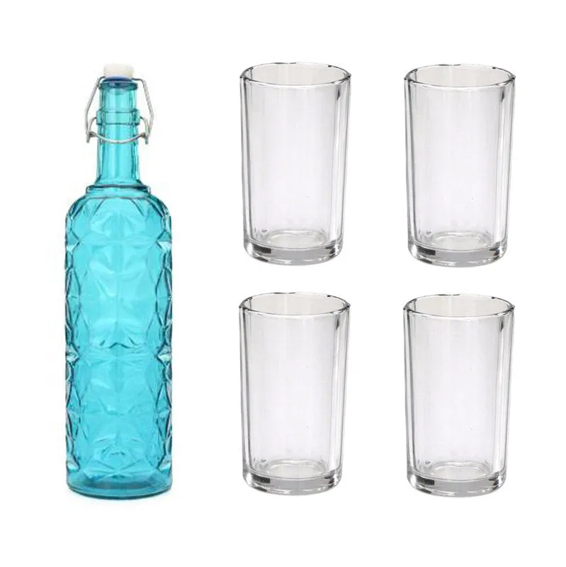 1000 mL Water Bottle With 150 mL Glasses - Five Piece Set media 1