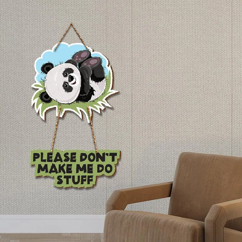 Monday Panda Wood MDF Wall Hanging media 5