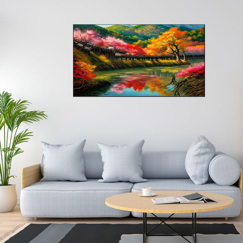 Autumn Reflections Canvas Wall Painting