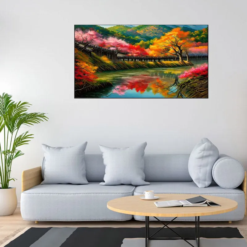 Autumn Reflections Canvas Wall Painting media 1