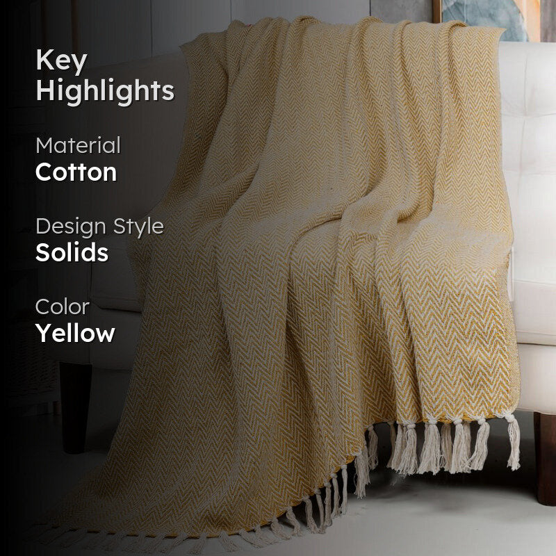 Mocha Wave Throw - Yellow media 2