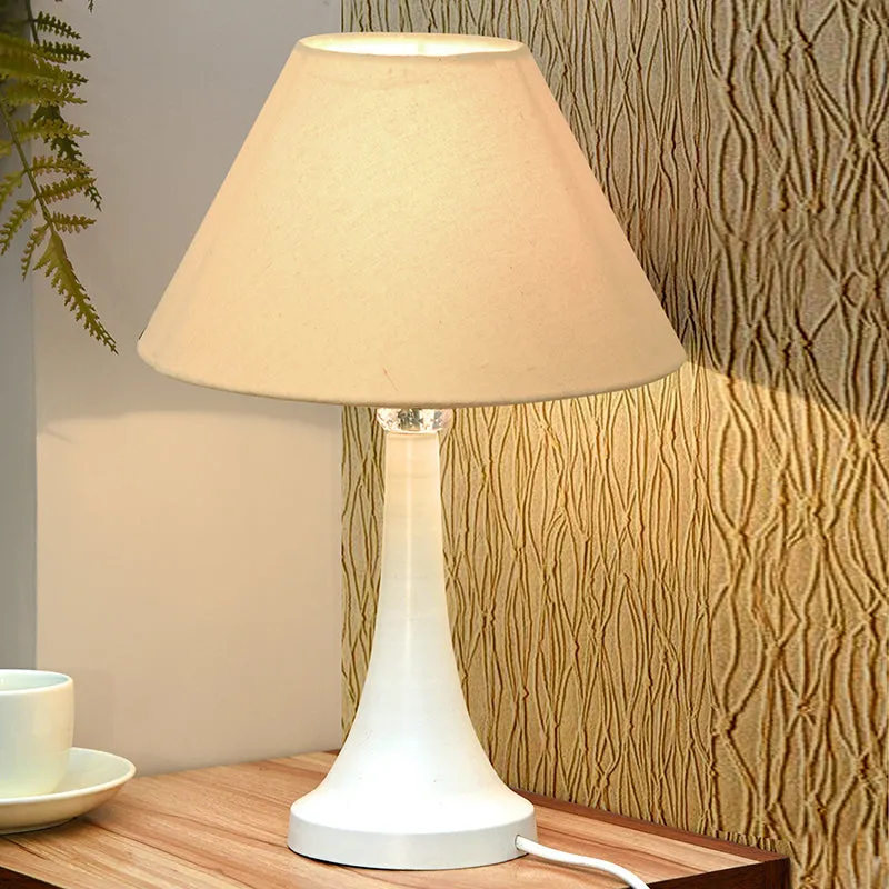 Aneiro Metal Table Lamp - Beige,white media 1