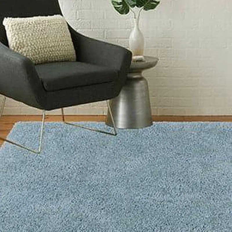 Table Tufted Woven Whisper Rug - Light Blue media 3