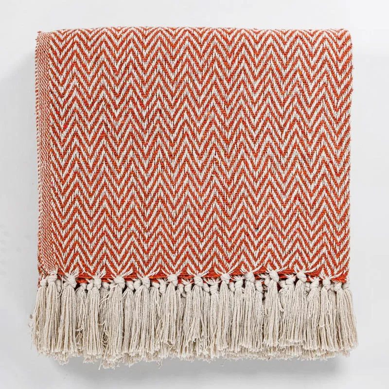 Snowfall Knit Throw - Peach media 8