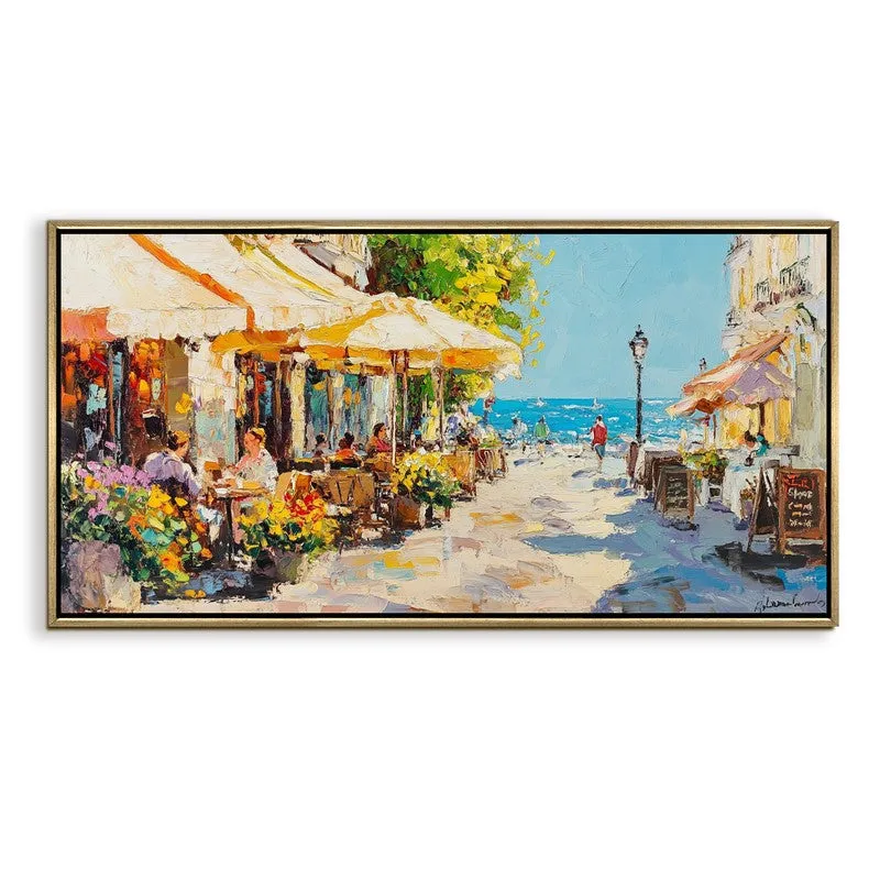 Sun-Drenched Afternoon Canvas Wall Painting With Frame media 3