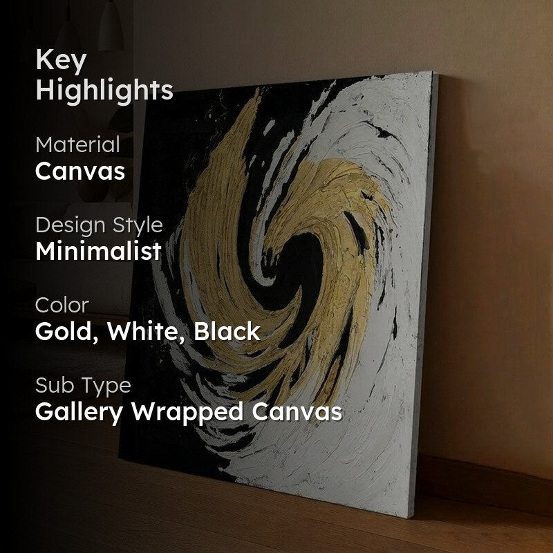 Whisper Lines Handmade Canvas Wall Painting media 2