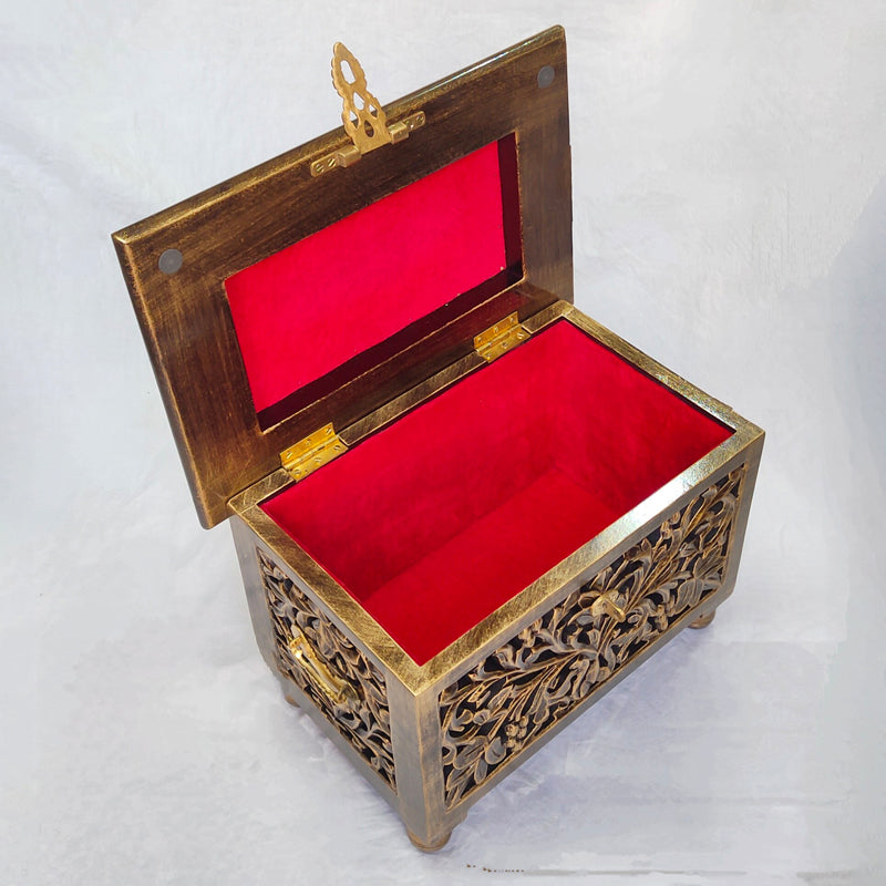 Arysta Decorative Wood Jewel Box - Gold media 5