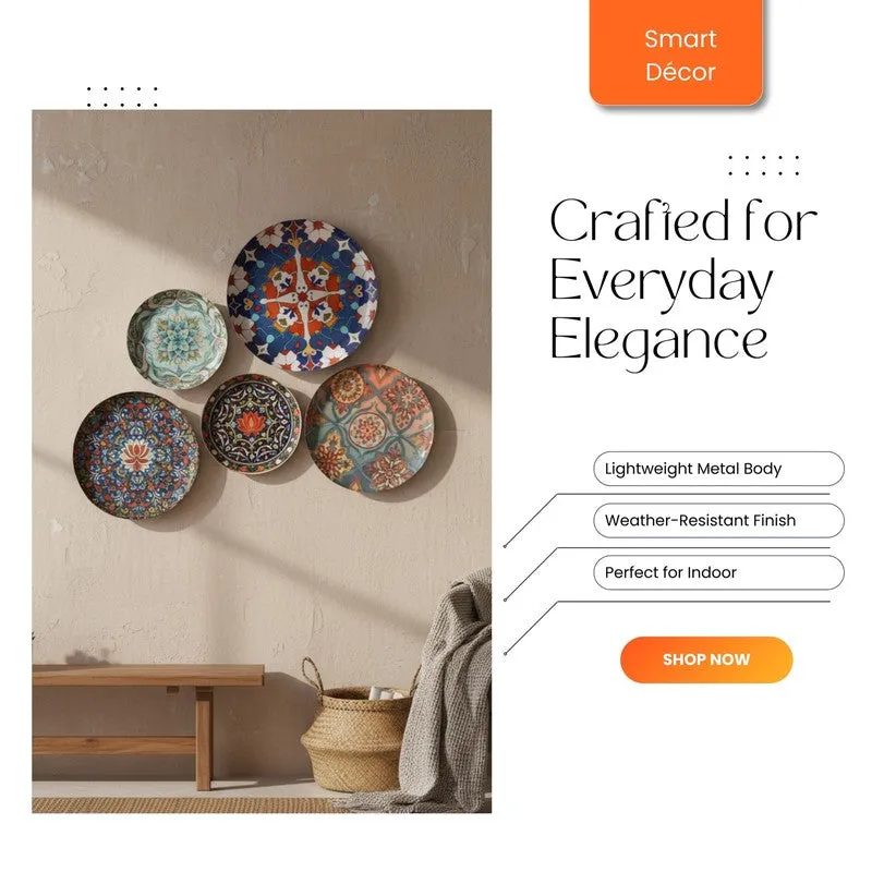 Timeless Mughal Wall Plates - Set of Five media 6