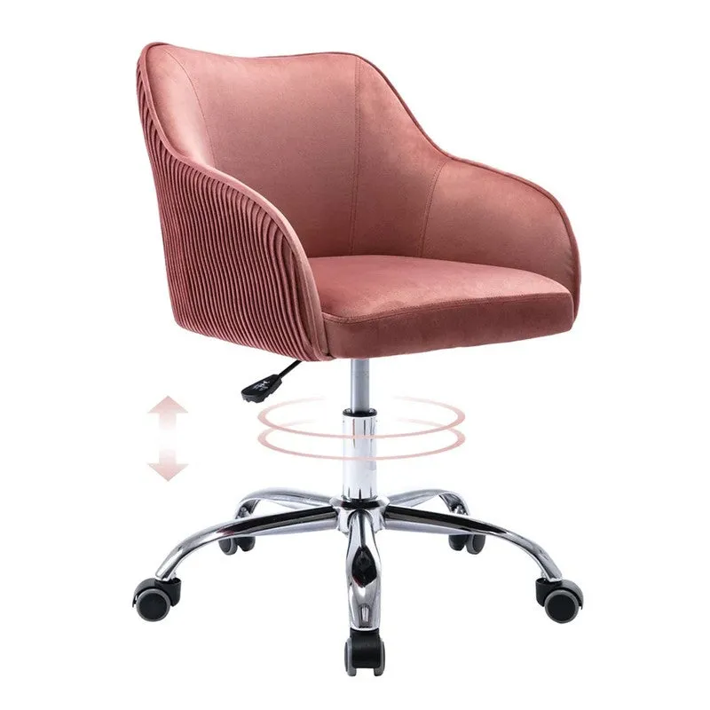 Seatron Metal Office Chair - Pink media 7