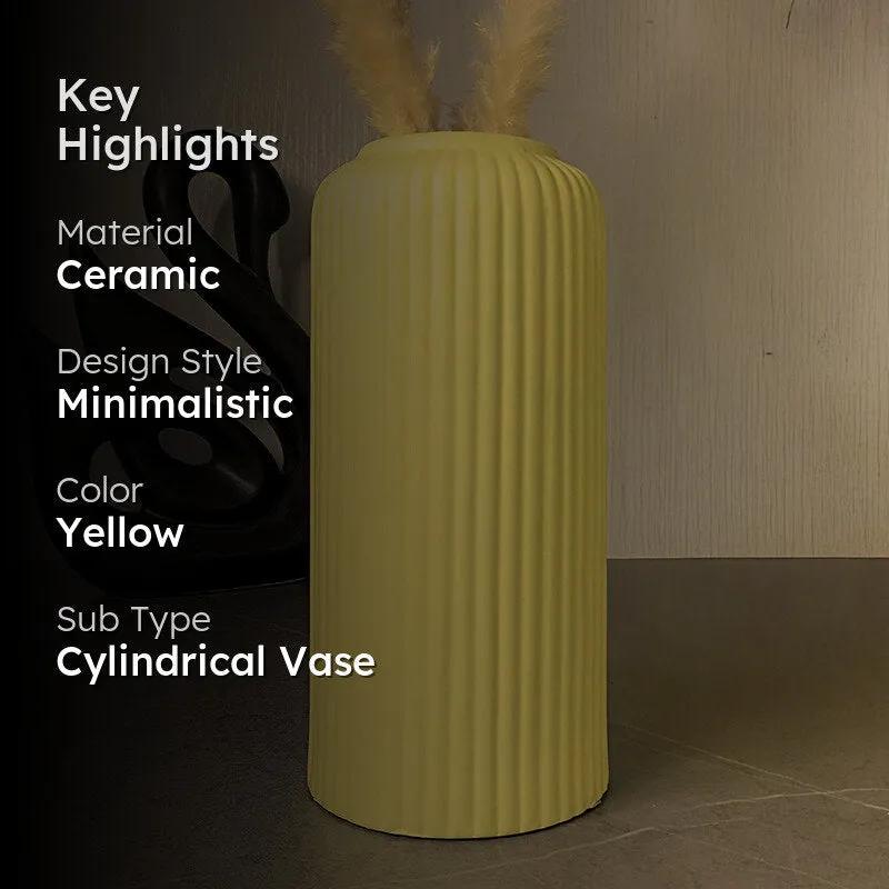 Harmona Ceramic Vase - Yellow media 2