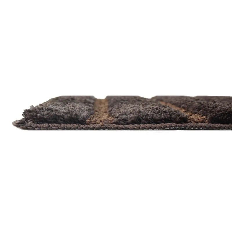 Ridge Soft Microfiber Bath Mat - Brown media 4