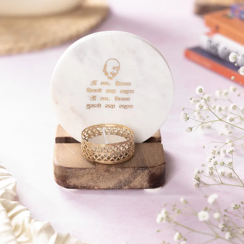 Shri Guruji Mantra Tea Light Holder media 3