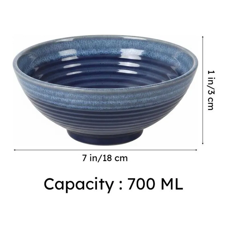 Hostella Table Serving Bowl (Blue,700 mL Each) - Set Of Two media 6