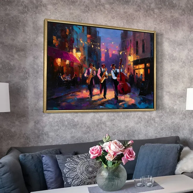 Citylight Harmony Canvas Wall Painting With Frame media 6