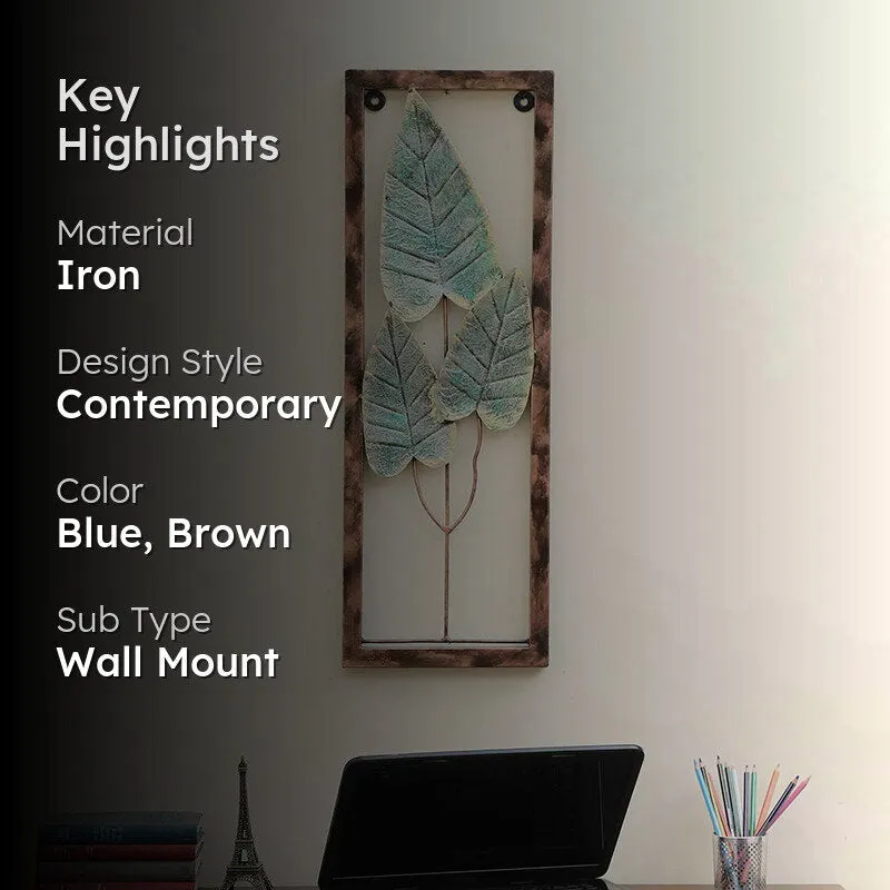 Framed Leaves Iron Wall Accent media 2