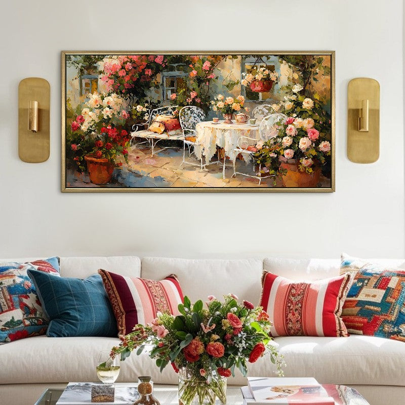 European Streetfront Terrace View Wall Art