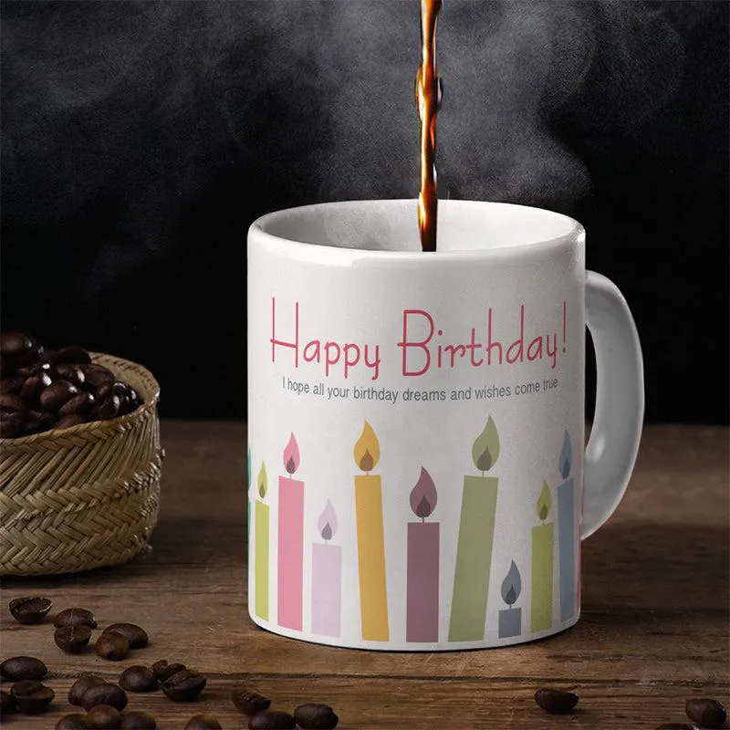 Happy Birthday Cherish Ceramic Coffee Mug (300 mL) media 1