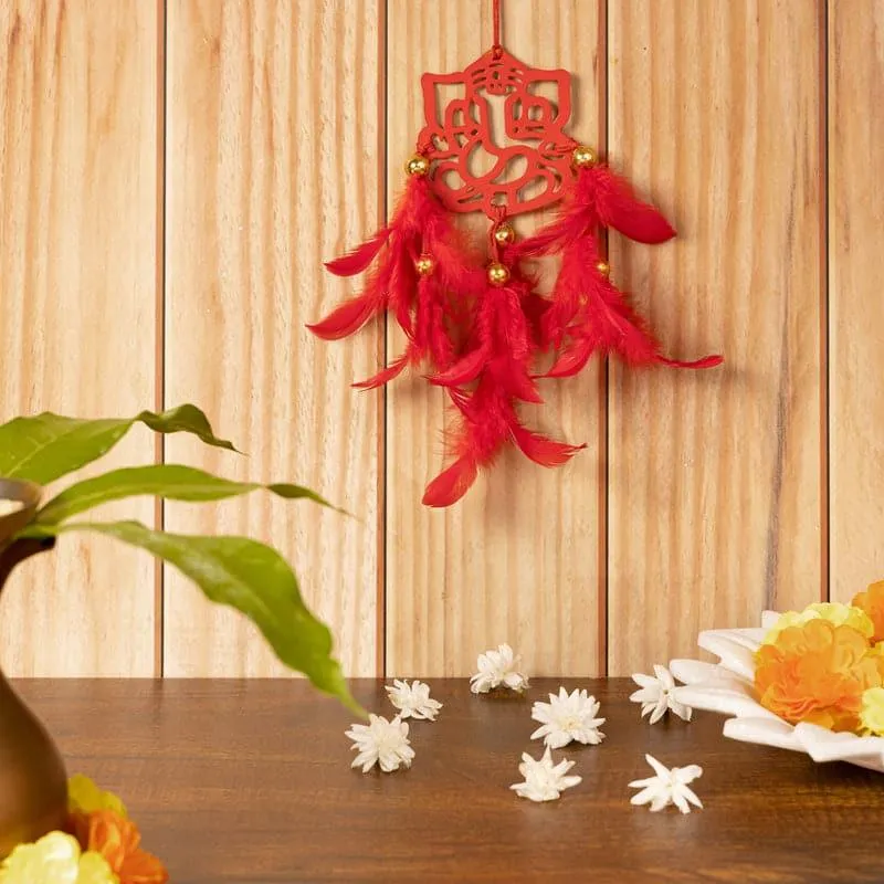Vinayaka Boon Dreamcatcher - Red media 1