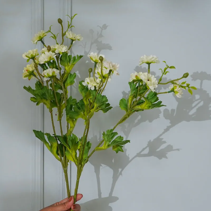 Faux White Daisy Flower Stick (28 CM) - Set Of Two media 3