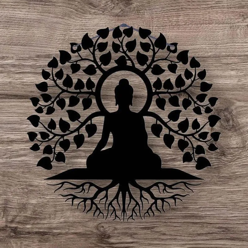 Buddha Meditating Mild Steel Wall Accent media 1