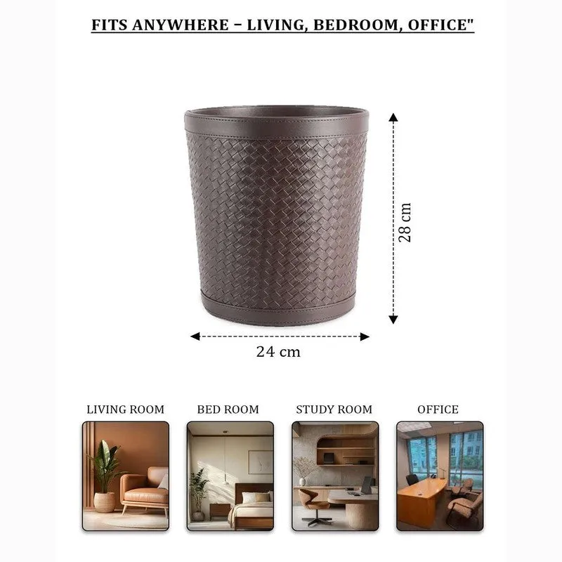 AarviDecor VerveBin Faux Leather Dustbin media 8