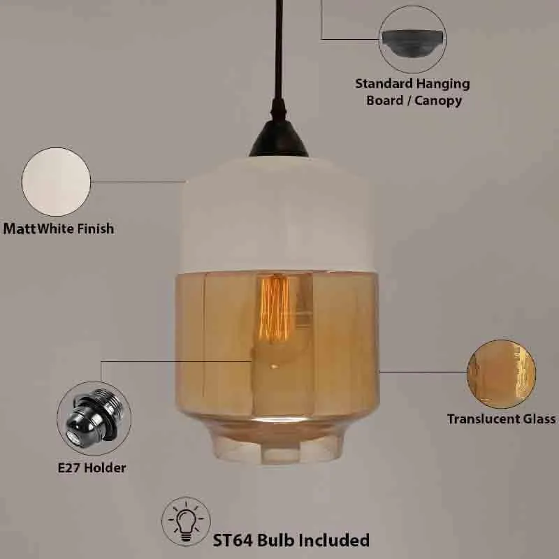 Bullet LED Glass Ceiling Lamp - White media 6
