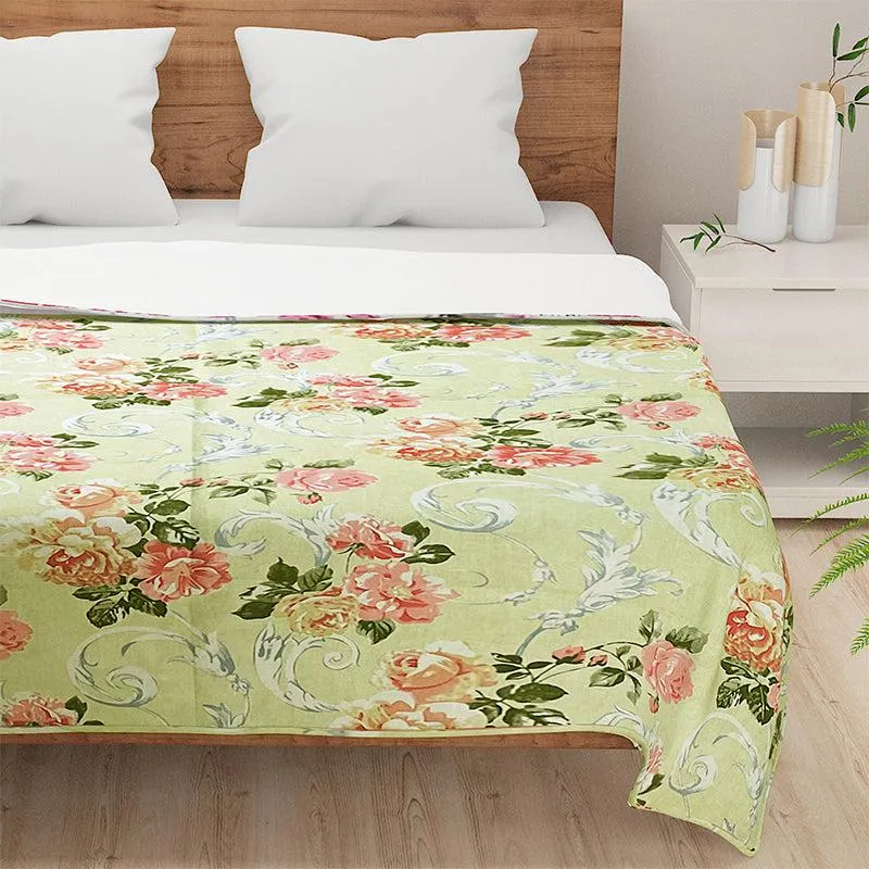 Swayam Margot Floral Cotton Dohar (Green) - 110 GSM media 5