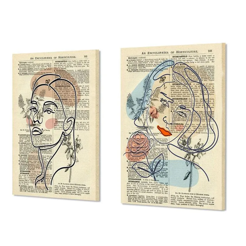 Feminine Flow Wall Painting - Set Of Two media 3