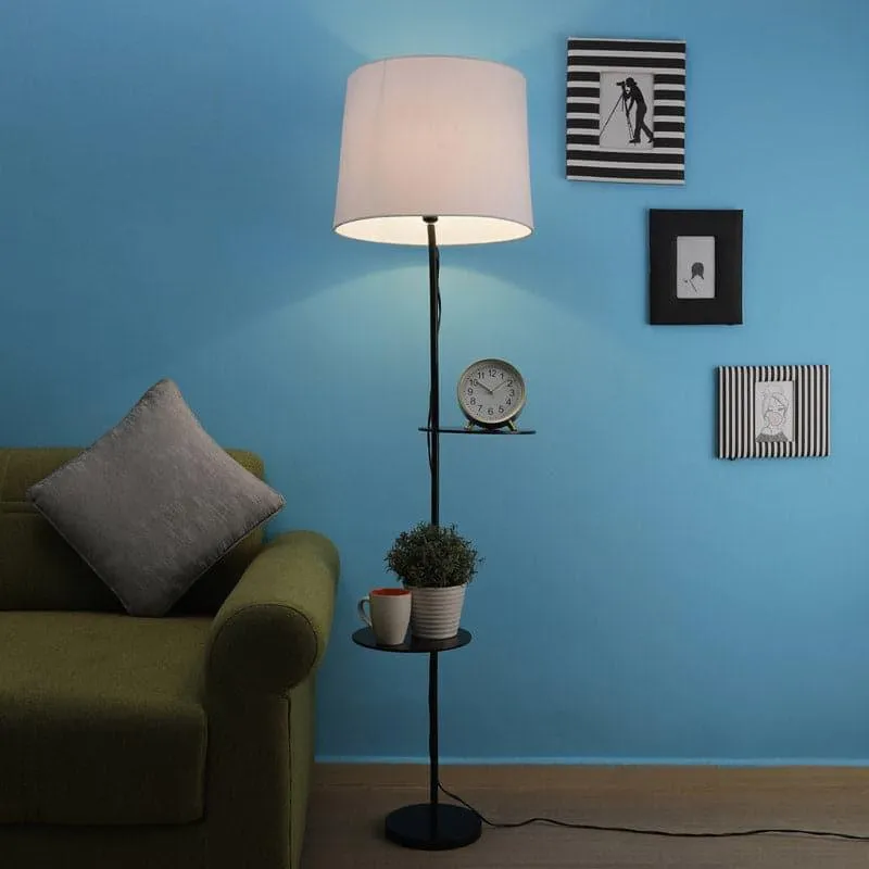 Rothnia Black Floor Lamp With Shelf media 3