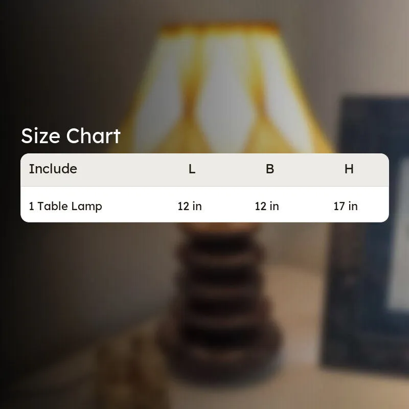 Lurvex Cotton Table Lamp With Wooden Base - White media 8