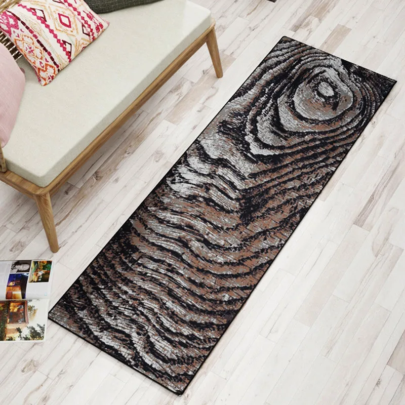 Alvis Abstract Micro Fiber Runner Rug - Grey media 1
