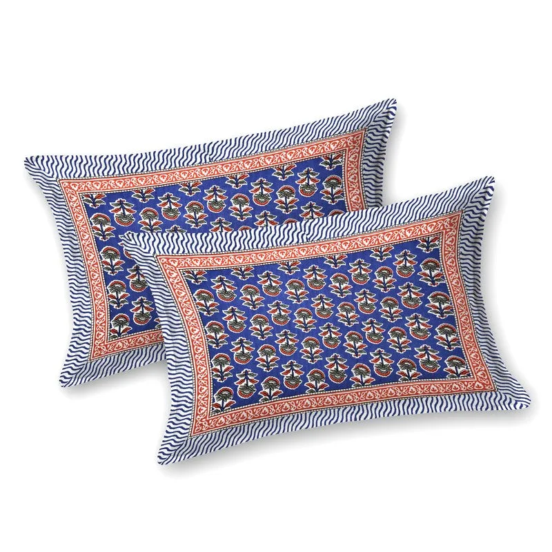 ImperialComfort Cotton Bedsheet (Indigo) - 144 TC media 3