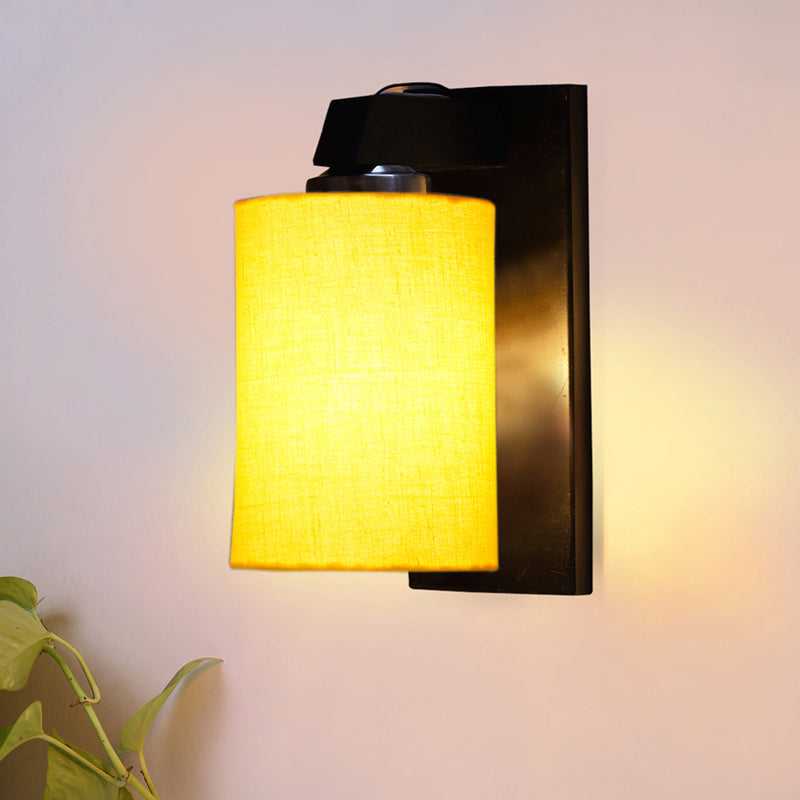 Eyrie Wooden Wall Lamp - Yellow