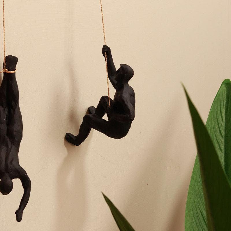 The Alpinist Resin Wall Hanging (Black) - Set Of Three media 3