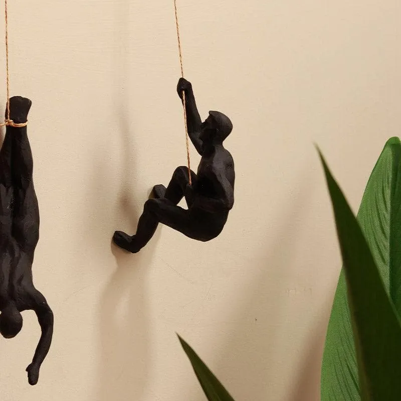 The Alpinist Resin Wall Hanging (Black) - Set Of Three media 3