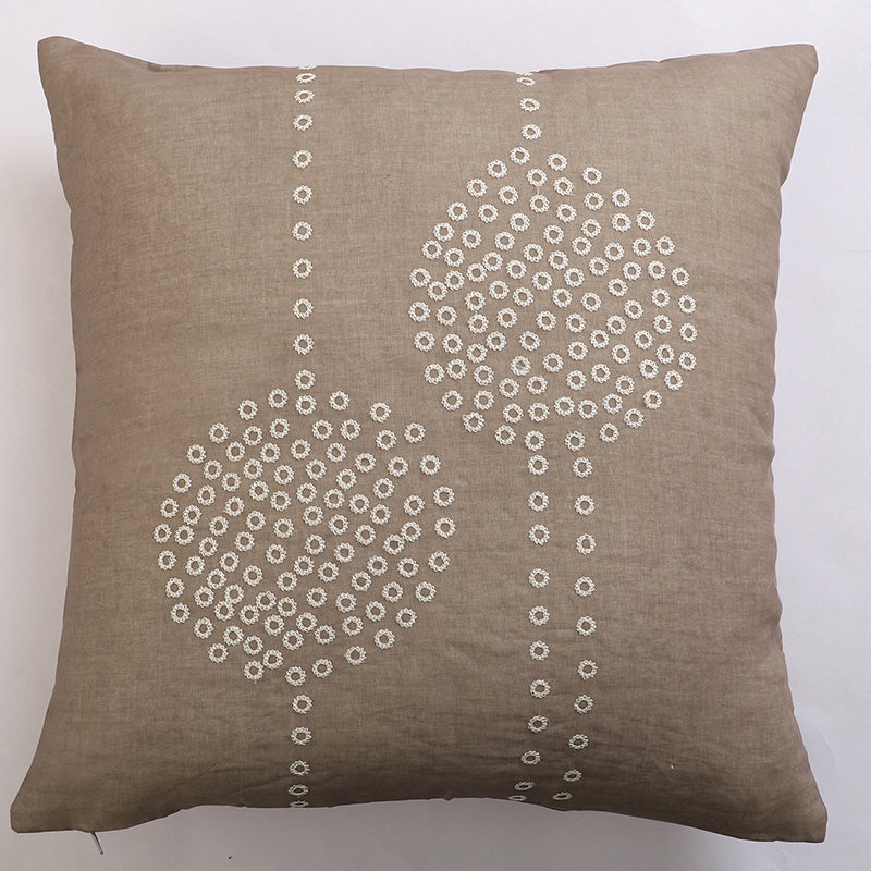 Maker's Mark Embroidered Cotton Cushion Cover - Set Of Two media 3